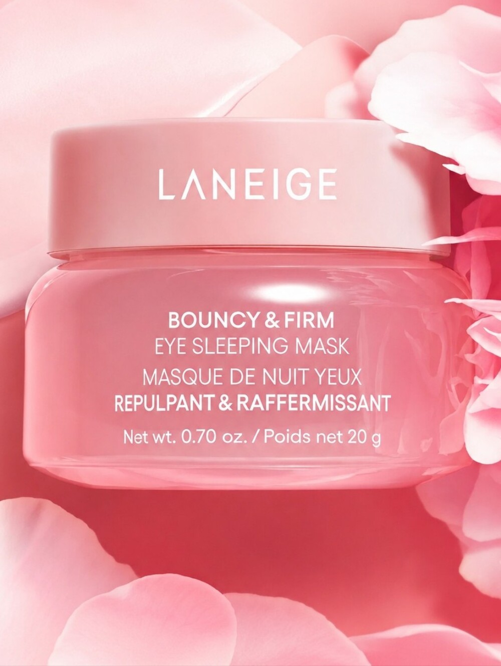 LANEIGE Bouncy Overnight Eye Sleeping Mask Peptides Niacinamide Caffeine - NEW